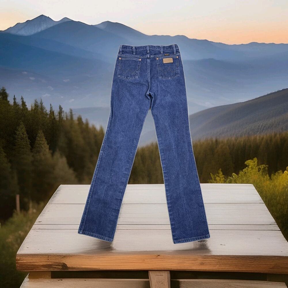 Wrangler Mens Cowboy Cut Jeans 30X36 Fit 33x36 Tag Slim Fit Blue Rigid 936DEN
